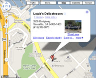 Map and Directions to Louie's Deli